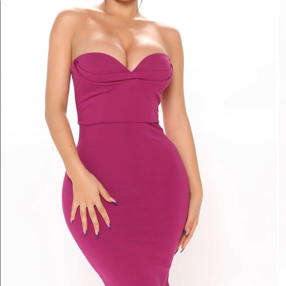 NWT Fashion Nova Little Goddess MIDI Dress - Picture 2 of 4